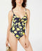 Trina Turk Lemon Love High-Leg One-Piece Swimsuit Size 10